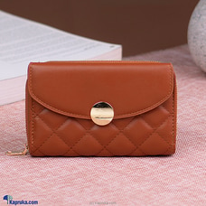 Slim Small Wallet With Zipper Coin Pocket - Brown Buy valentine Online for specialGifts