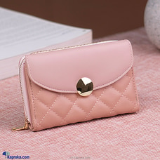 Slim Small Wallet With Zipper Coin Pocket - Pink Buy valentine Online for specialGifts