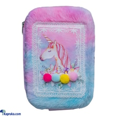 Multi-Compartment Pencil Case - Organize Your Stationery in Style - Fluffy Unicorn - Pink Buy childrens Online for specialGifts