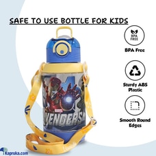 Kids water Bottle 550ml with straw and adjustable strap Marvel Avengers Blue Buy Infinite Business Ventures Pvt Ltd Online for SCHOOL SUPPLIES