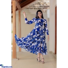 Rosemary O Neck Puff Longe Sleeve Tiered Maxi Dress  Online for none