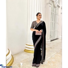 Georgette saree collection with beautiful lace border Buy Xiland Group Ventures Pvt Ltd Online for CLOTHING