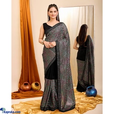 Black Premium Georgette Saree  Online for none