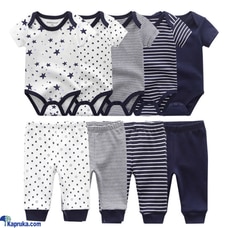 Newborn Baby Cotton Romper And Pants Bodysuit Set  Online for none