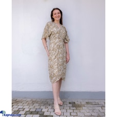 Andrea Printed Midi Dress Champaign Buy JoeY Clothing Online for CLOTHING