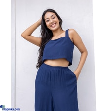 Fiona cropped top Navy Blue Buy JoeY Clothing Online for CLOTHING