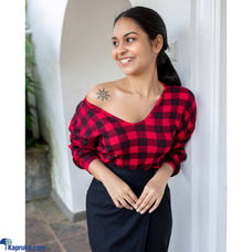 Suzie Plaid Sweater Top Buy JoeY Clothing Online for CLOTHING