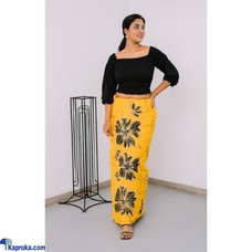 Batik Lungi And Top Material In Yellow And Black LS003  Online for none