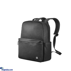 WiWu Osun Black Backpack PU Leather with front pocket and laptop compartment Buy value one pvt ltd Online for FASHION