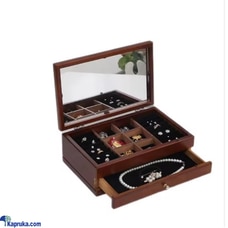 2 Layer Antique Wooden Organiser Box Jewellery Necklace Ring  Online for none