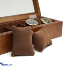 4 Slot Baggy Cushion watch box organiser Walnut Buy value one pvt ltd Online for JEWELRY/WATCHES