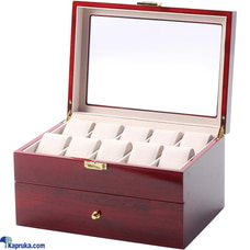 20 Slots Wooden Watch Box Glass Top Men Watches Display Case Organizer Women Watch Collection Boxes Buy value one pvt ltd Online for JEWELRY/WATCHES