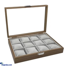 12 Slot Walnut Baggy Cushion Watch Box Organiser Buy value one pvt ltd Online for JEWELRY/WATCHES