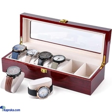 Red Wooden Luxury Watch Box Organiser 6 Slot  Buy value one pvt ltd Online for JEWELRY/WATCHES