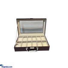 12 Slot Crocodile Style Maroon Watch Box Organisers  Online for none