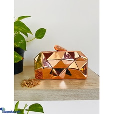 Gold Acrylic Box Geometric Evening Bag Luxury Clutch Bag Elegent Chain Women Handbag Party Shoulder Buy Fashion | Handbags | Shoes | Wallets and More at Kapruka Online for specialGifts