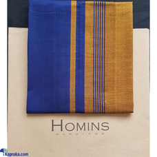 HOMINS HANDLOOM GENTS SARONGS ROYAL BLUE AND GOLDEN YELLOW Buy Homins International Online for CLOTHING