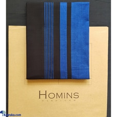 HOMINS HANDLOOM GENTS SARONG BLACK AND ROYAL BLUE  Online for none