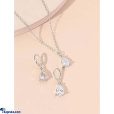 Cubic Zirconia Silver Plated Jewellery Set - Womens Jewelry  Online for none