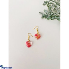 Resin Rose Petal Heart Earrings Buy Resin by Tara SL Online for specialGifts