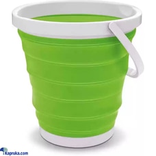 Green Color Foldable Silicone Round Bucket  Online for none