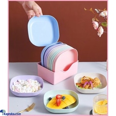 10 Piece Plastic Serving plate Multi Colour Buy Household Gift Items Online for specialGifts