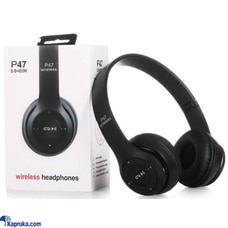 Headphone Wireless Music Entertainment P47 Jet Black  Online for none