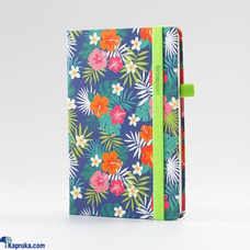 TIMEPLAN A5 FLORAL NOTEBOOK - SATIN SOFT TOUCH FINISHED PRINTED COVER - SILK IVORY PAPER - WITH PEN- LOOP- FOR HER Buy childrens Online for specialGifts
