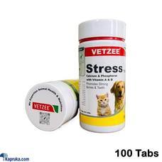 VETZEE Stress Tablets 100 Tablets Calcium and Phosphorous with Vitamin A and D For Pets Cats Dogs Pu Buy VETZEE Online for PETCARE