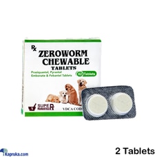 Zeroworm Chewable Deworrming Tablets For Pets Dogs 2 Tablets Zer  Online for none