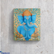 Gratitude by Mahen Chanmugam - High Quality Canvas Print of Lord Ganesha on Wooden Box Frame (8 x 9.5 inches)  Elegant Home Decor, Office Art, or Thoughtful Gift Buy Household Gift Items Online for specialGifts