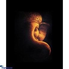Shadow by Mahen Chanmugam - High-Quality Rolled Canvas Print - Available in 12x16  Inch - Spiritual Artwork of Lord Ganesh - Perfect for Home Decor or Gifting - Durable and Exquisitely Crafted Buy Household Gift Items Online for specialGifts