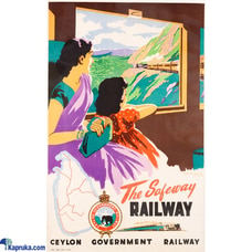 The Safeway Railway by G. S. Fernando - Iconic 1948 Poster - 76.5 x 54 cm - Celebrating Ceylons Extensive Railway System and the Artistic Legacy of G. S. Fernando Buy Household Gift Items Online for specialGifts