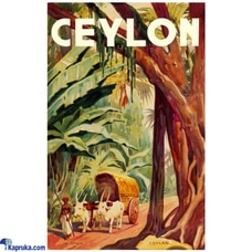 Ceylon Village Scene Poster (1920s) | Vintage Travel Art Featuring a Ceylonese Village | Originally Designed from Charles Heidsieck & Company Menu Card Buy Household Gift Items Online for specialGifts