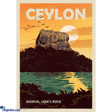 Sigiriya Poster by Mahen Chanmugam (2015) | Modern Travel Art | Homage to Mid-20th Century Vintage Ceylon Posters Buy Household Gift Items Online for specialGifts