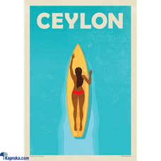 Surfer Girl Poster by Mahen Chanmugam (2015) | Vibrant Art Depicting Sri Lankas Surfing Culture | I Love Ceylon Surfing Collection Buy Household Gift Items Online for specialGifts