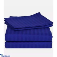 Egyptian Cotton Strips King Size Royal Blue Colour Bedsheet With 2 Pillow Covers 90 X 100 Buy Household Gift Items Online for specialGifts