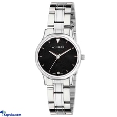 WINSOR SILVER CHAIN BLACK DIAL LADIES WATCH 1099  Online for none