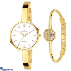 WINSOR GOLD LADIES WATCH WHITE DIAL 9349 WITH BRACELET  Online for none