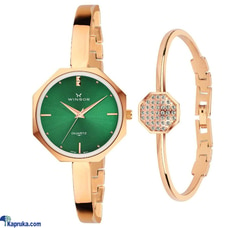 WINSOR ROSE GOLD LADIES WATCH GREEN DIAL 9349 WITH FREE BRACELET  Online for none