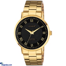 WINSOR 1337 GOLD CHAIN BLACK DIAL GENTS WATCH  Online for none