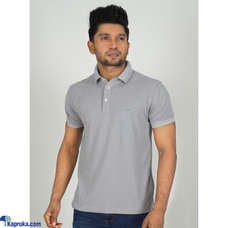 Signature Casual Gray Men`s Polo T Shirt  Online for none