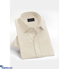 SIGNATURE FORMAL CREAM COLOR SHORT SLEEVE SHIRT  Online for none