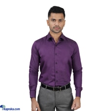 SIGNATURE ITALIANO PURPLE COLOR BLACK BUTTON LONG SLEEVE SHIRT  Online for none