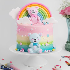 Bear Buddy Rainbow Ribbon Cake  Online for cakes