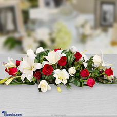 Peaceful Lily And Rose Tribute Funeral Flower  Arrangement Buy Flower Republic Online for flowers
