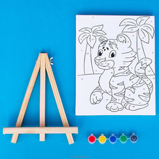 Pre Drawn Tigger Canvas For Painting For Kids With Paint Pots (20x25) at Kapruka Online