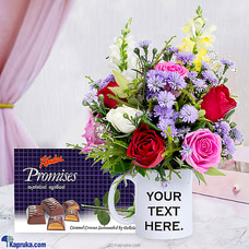 Customizable Mug with  Blooms and Kandos Promises Chocolate Buy Best Sellers Online for specialGifts