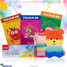 Junior Creators Activity Gift Set for Children - Clay 12 Pastel Colors Round Sticks, Teddy Popit Bag , Mango Pastels - 24 Colours Pack, PANTHER- Color at Kapruka Online
