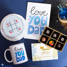 Love You Dad Combo Pack With Bento Cake, Chocolate, Mug And Greeting Card Buy fathers day Online for specialGifts